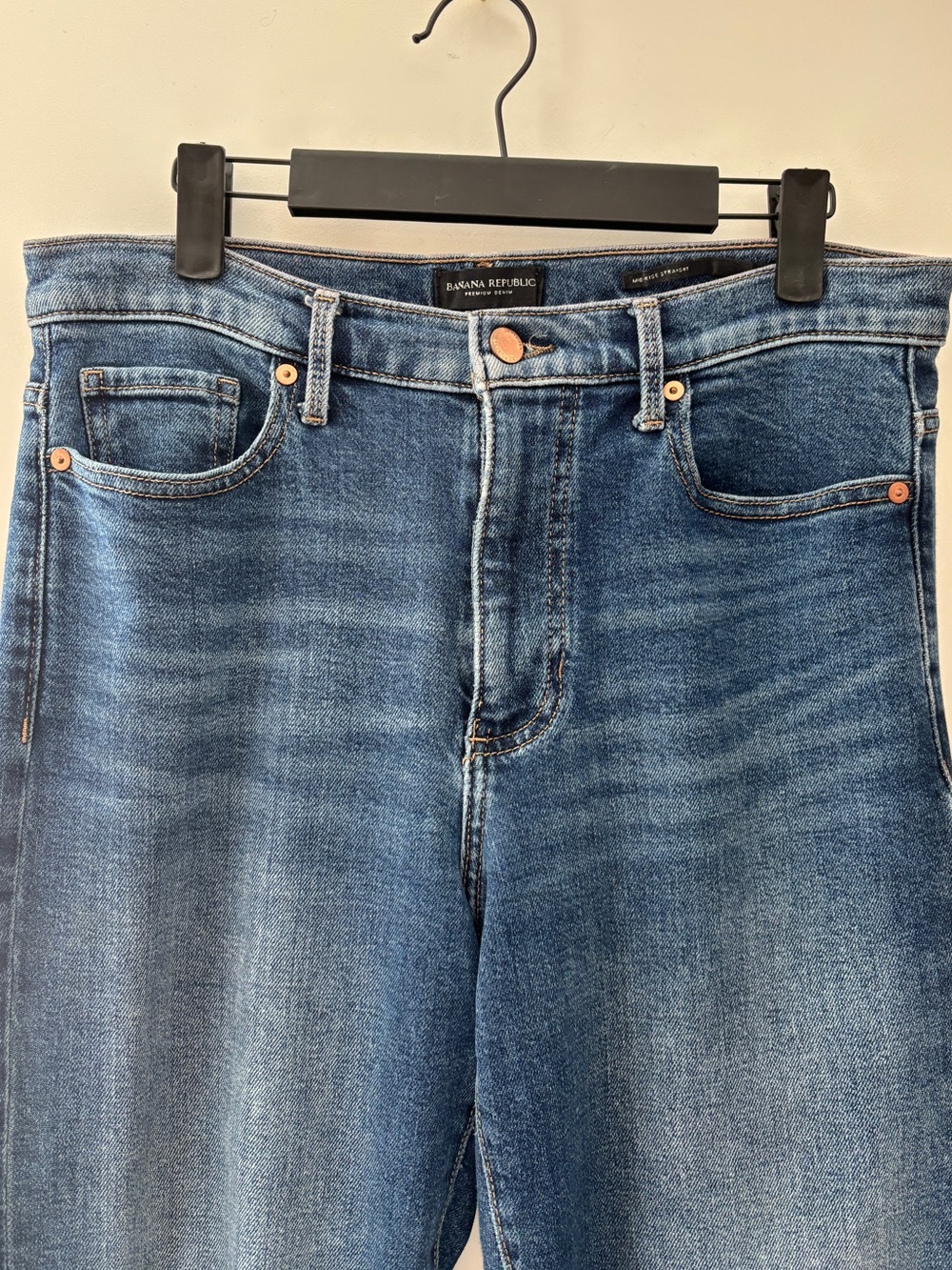 Banana Republic Mid-rise Straight Leg Jeans Womens 29 Medium Wash Raw Hem - Picture 5 of 12